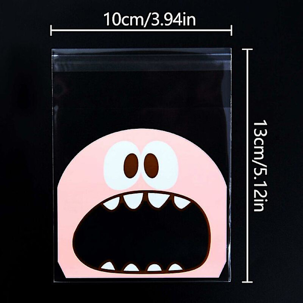400 stk plast godteripose gjennomsiktig selvklebende pose poser for sjokolade kake kjeks godteri godbit bursdag jul bryllup 10X10cm