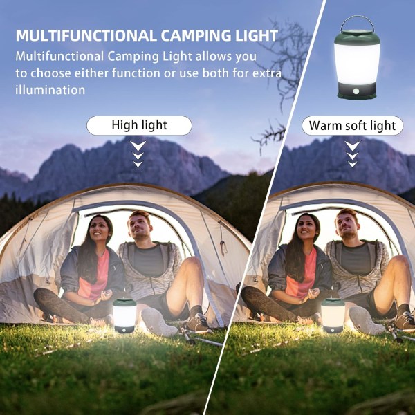 1 stk Utendørs Campinglampe LED-lampe Multifunksjonell Tellampe