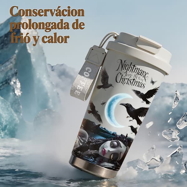Kaffetermos 500ml Termisk Dyreprint Design Black