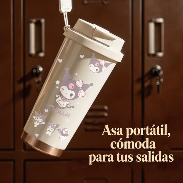 Termosmugg 500ml Rostfritt Stål Festlig Design Pink
