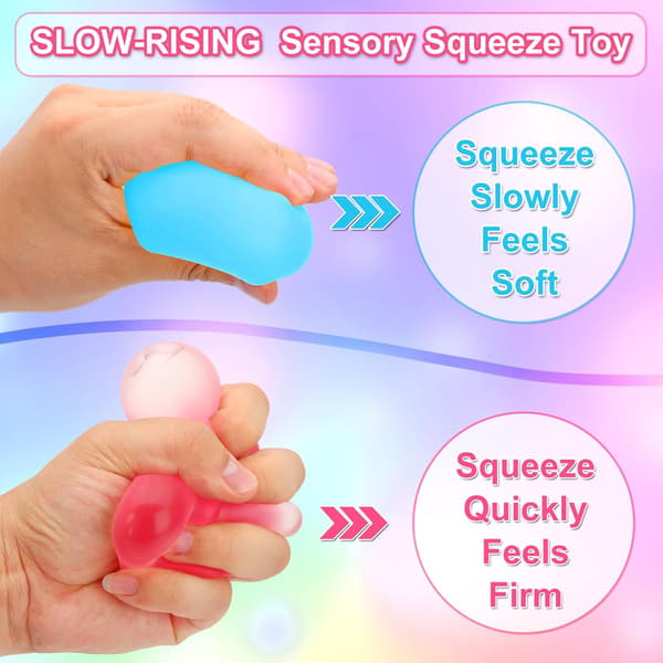 4-pak Stress Cube Sensorisk Fidget Legetøj til Angst Stresslindring, Langsomt Stigende Fidget Cube Klemmelegetøj, Squishy Cube Fil