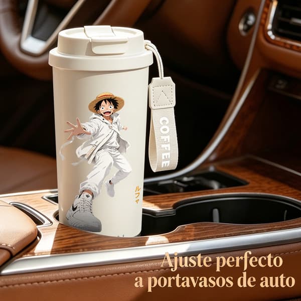 Kaffetermos 500ml Rostfritt Stål Blommig Design, Isolerad kaffemugg, läckagesäker resemugg med lock Black