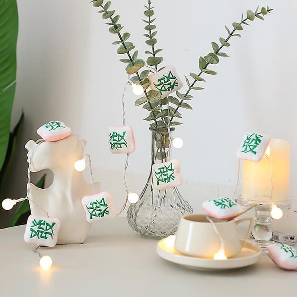 Eventyrlys Eventyrlys Gulvlampe Dekorative Lys Mahjong LED Tekstureret Plast Grøn
