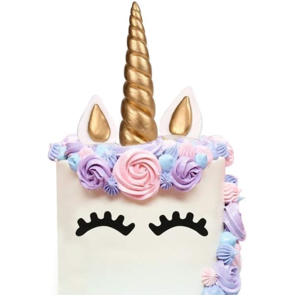 Tårtdekorationer, Golden Unicorn Födelsedagstårta/Cake Topper,