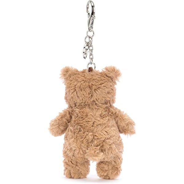 Jellycat Bartholomew Bjørn Taskevedhæng, 11,4 cm, Udstoppede Dyr Teddybjørn Nøglering, Fantastisk Gaveidé, Polyester 12cm