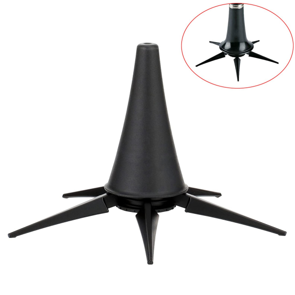 Klarinet Portable Stativ Sort Rør Fem Fods Foldbar Base Hvile