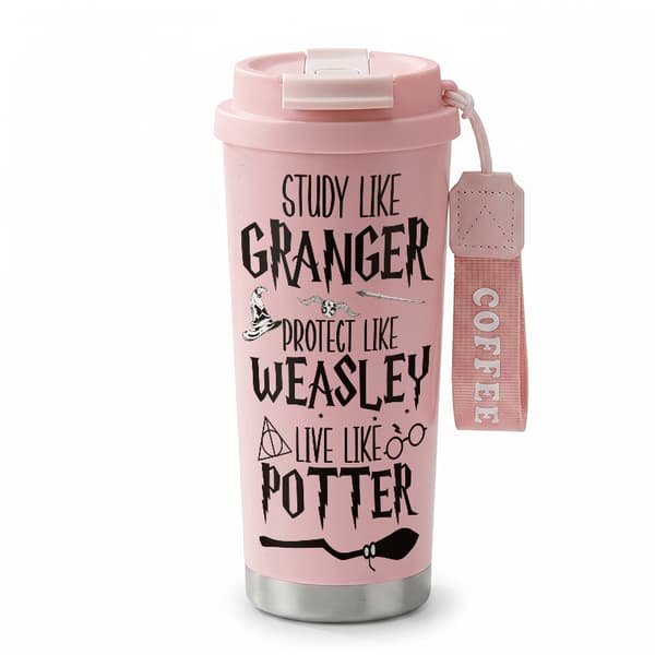 Kaffetermos 500ml Rustfritt Stål Fargerikt Design Pink