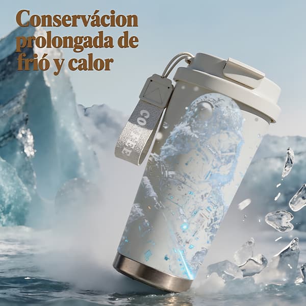 Kaffetermos 500ml Rostfritt Stål Geometrisk Design, Isolerad kaffemugg, läckagesäker resemugg med lock Pink