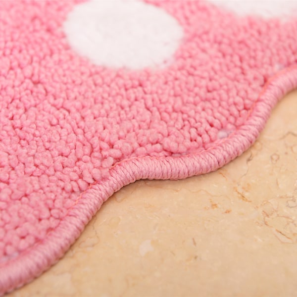 40 x 60cm Skridsikker Absorberende Bademåtte - Pink, Store Fødder