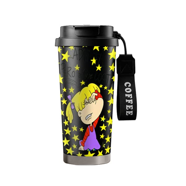 Kaffetermos 500ml 316 Rustfritt Stål Fargerikt Design Black