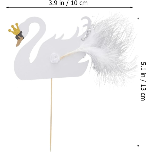 10-delad tårtdekoration Svaninsats Vacker födelsedagstårta
