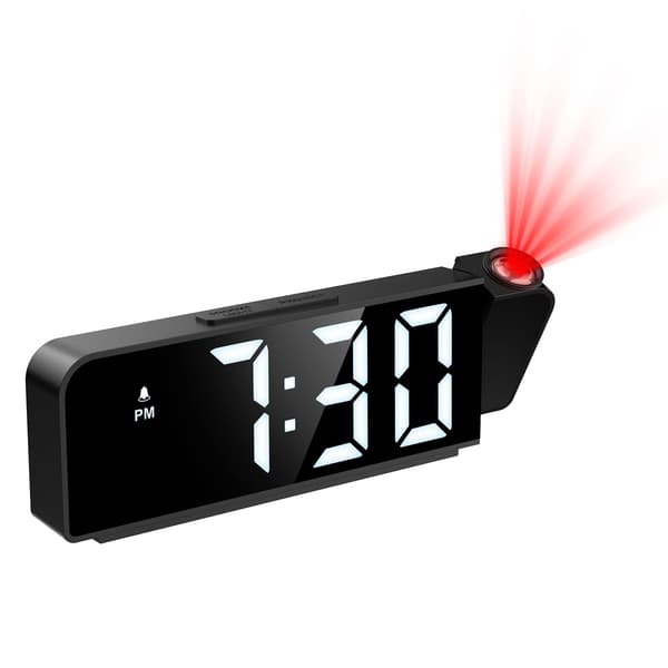 Digital projektionsväckarklocka med stor 7,9-tums display