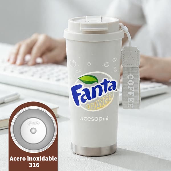 Termokopp 500ml 316 Rustfritt Stål Dyredesign White