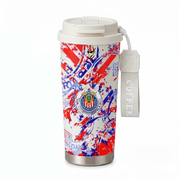 Termisk kaffekopp 500ml for bil med dyreprintdesign White