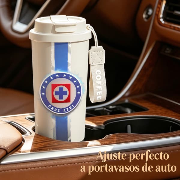 Kaffetermos 500ml Rustfritt Stål Minimalistisk Design White