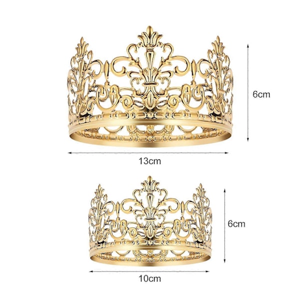 Kagepynt Realistisk Udseende Rustfri Metal Krone Kagepynt Royal Tema Baby Shower Dekoration Til Hjemmet Rose Gold S