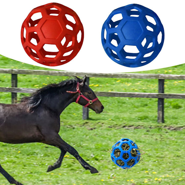 2 förpackningar hästgodisbollar, matareleksaker