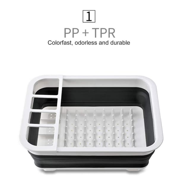 Foldbar tallerkenserver med drypbord