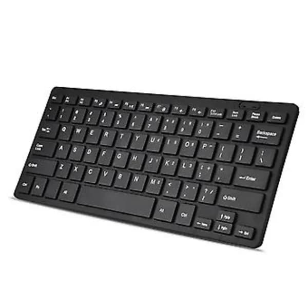78 Taster Ultratyndt Mini USB-kablet Tastatur til Stationær Computer Laptop PC (Sort), A