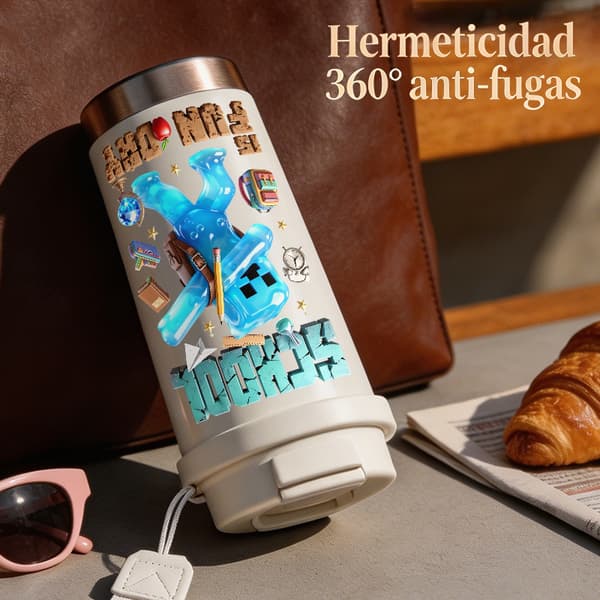 Kaffetermos 500ml Rustfritt Stål Militær Design White