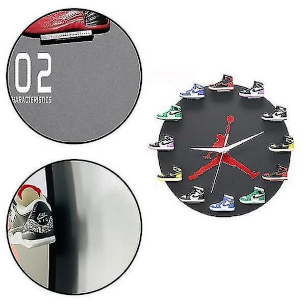 3D Basketball Sportsko Wall Clock Kreativ Ur til Jorden Fans