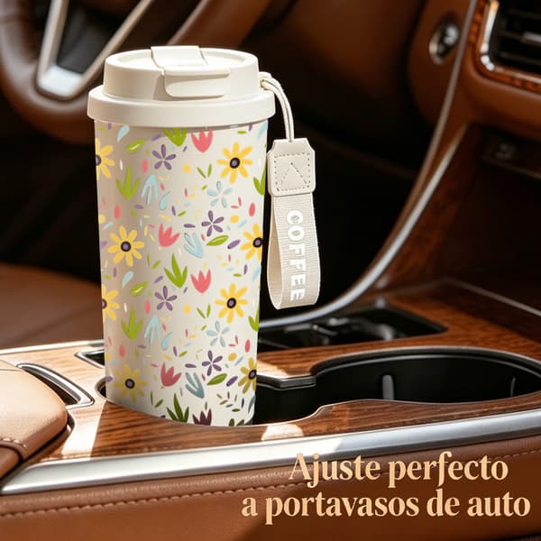 Kaffetermos 500ml 316 Rustfritt Stål Anime Design Pink