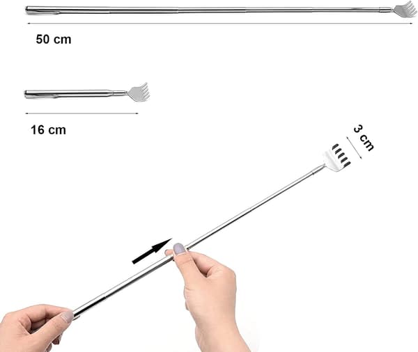 1 st högkvalitativ bakskrapa med infällbar stång 50cm,