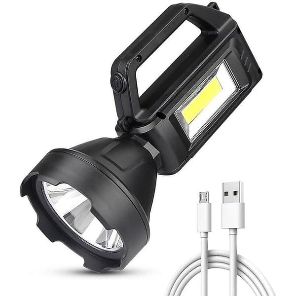 Tehokas taskulamppu, USB-ladattava, kodin hätävalo