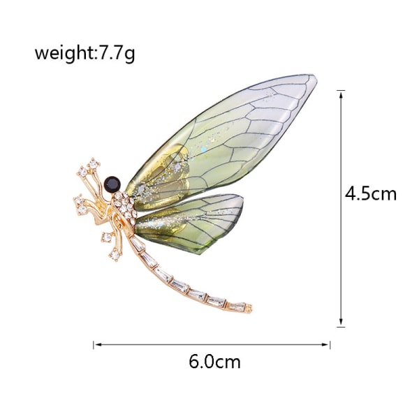 2 stk Fargerike Libeller med Diamantbesatt Brosje, Stilig og