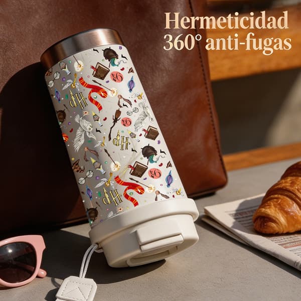 Kaffetermos 500ml Rustfritt Stål Tegneseriedesign White
