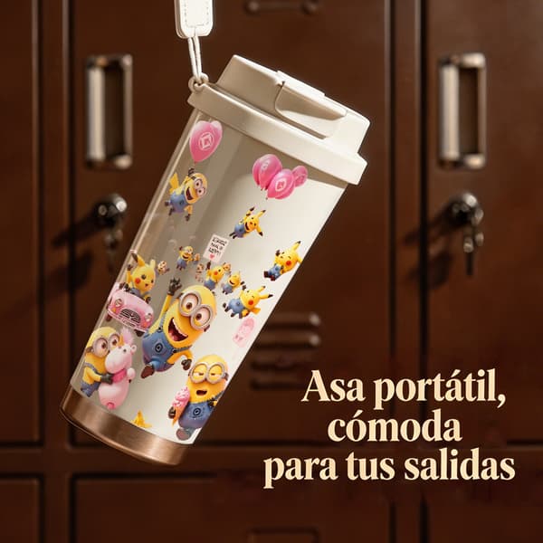 Kaffetermos 500ml 316 Rustfritt Stål Trendy Design White