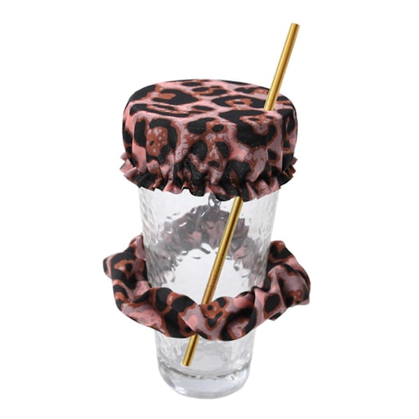 Dryckesskydd Scrunchie - Den Återanvändbara Scrunchien För Att Förhindra Drinkspiking, Som Setts På Shark Tank Hot Leopard print 6