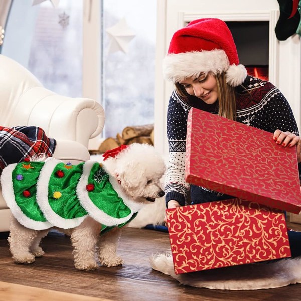 Hundekostume til kæledyr, juletræshundeklæder, julehundejakke,