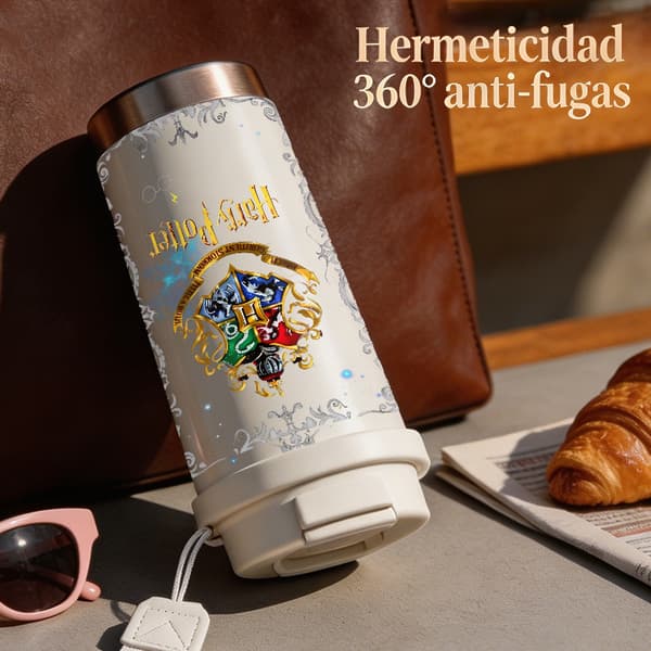 Kaffetermos 500ml Rustfritt Stål Grafisk Design Pink