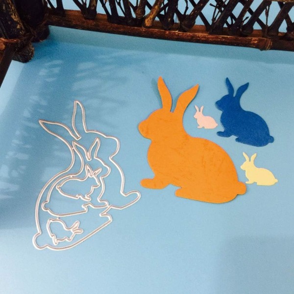 1 set of rabbit cutting molds, animal shaped metal molds for DIY