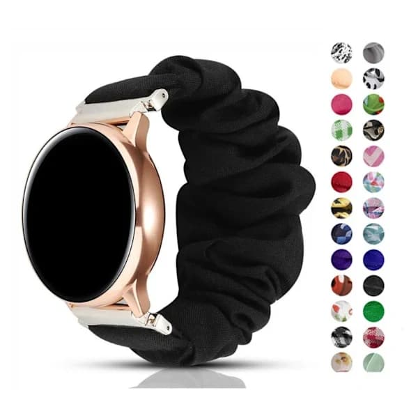 Kompatibel med 20 mm elastisk rem Galaxy Watch 4/4 Classic/Galaxy Watch Active/Active 2 40 mm 44 mm/W,A