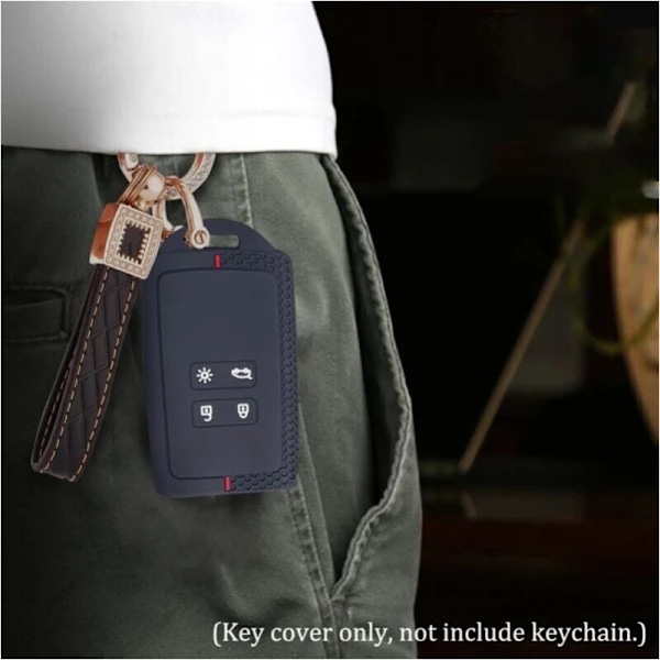 Bilnøgle Etui til Renault Clio Megane Koleos Kadjar Kangoo Twingo Talisman Captur Dacia Duster - Silikone - 3 knapper