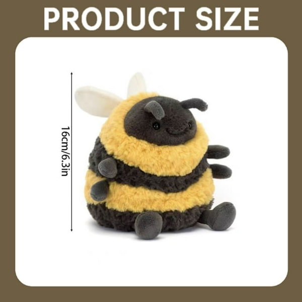 Jellycat Albee Bee Spring Plys - 16 cm Bi Udstoppede Dyr, Blødt Plyslegetøj til Børn & Voksne, Kælent Forårsdekoration