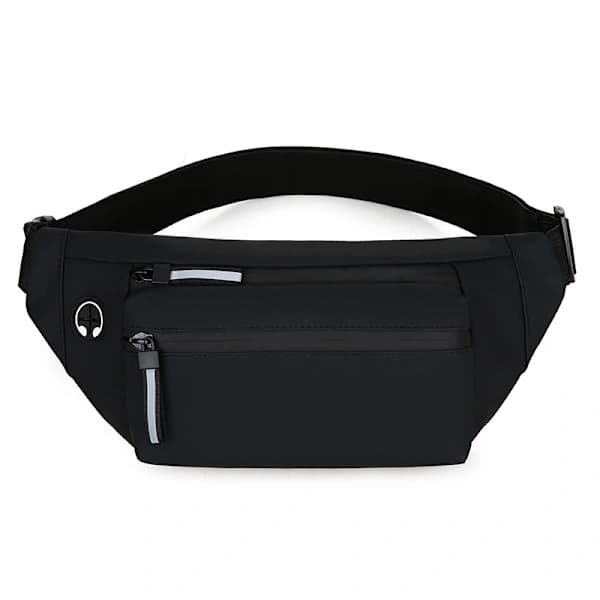 Mavetaske Stor - 2 Rum Sort