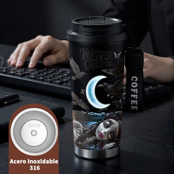 Kaffetermos 500ml Termisk Dyreprint Design Black