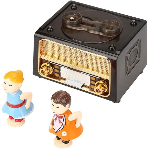 Musikbox, retro radioform med fin förvaring för dockor, present till alla hjärtans dag bröllop