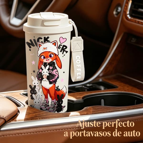 Kaffetermos 500ml Rustfritt Stål Moderne Design Pink