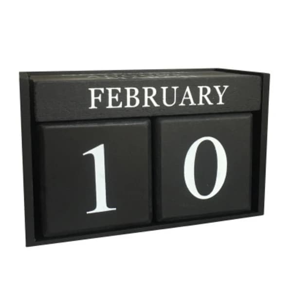 Svart Nyeste Vintage Trekalender, Tre Evighetskalender w,A