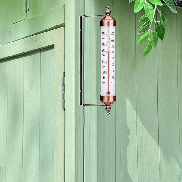 Veggmontert termometer, 10\" dekorativ innendørs- og utendørstermometer - Store utendørstermometre for uteplass hage