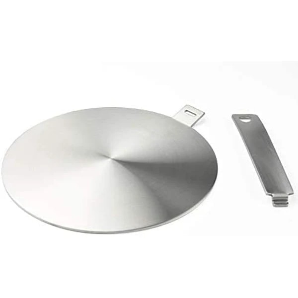 Induction Adapter, Conversion Plate for Induction Cooker, Heat Diffuser Plate with Detachable Handle and Base 20cm