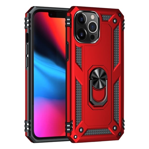 iPhone 14 Pro Cover Hybrid Armor Ring Rød