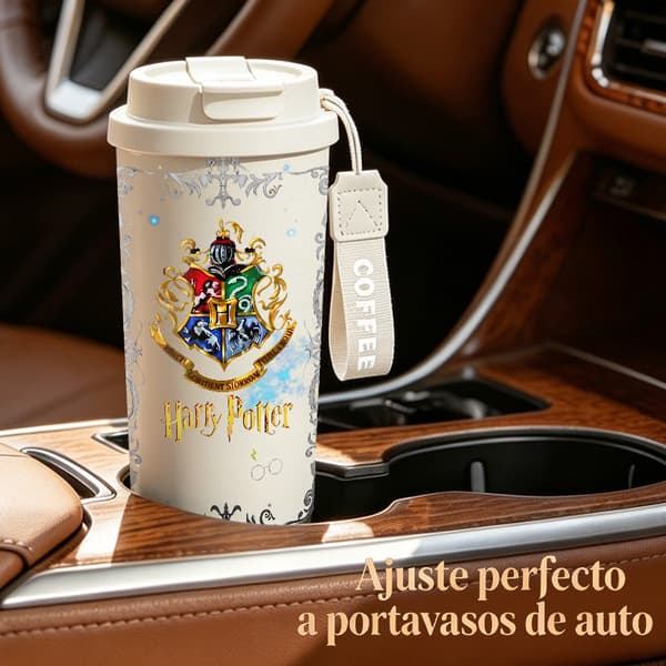 Kaffetermos 500ml Rustfritt Stål Grafisk Design White