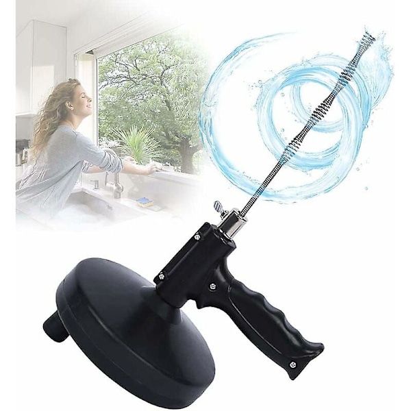 Manuaalinen viemärinavaaja, spiraaliviemäripuhdistin, 72A hiiliteräsviemärikynsi 5m joustava spiraali, ergonominen kahva, keittiöön, 5m