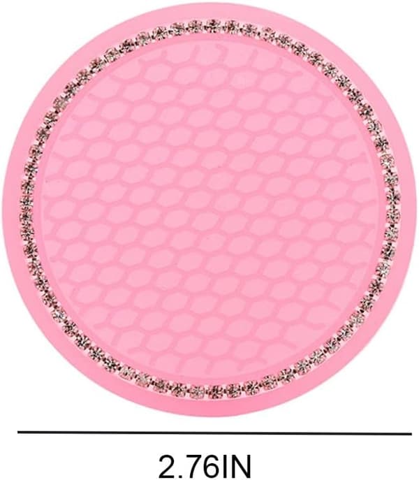 4 stk (Rosa) Bling Silikon Sklisikre Bilinnsatser Kjølebeger