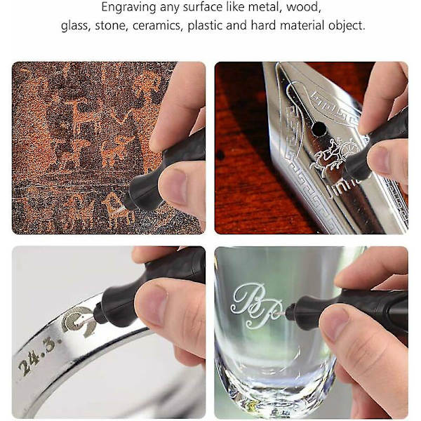 Gravering Værktøj Pyrografi Kit Trådløs Elektrisk Gravering Pen Gravering Pen til Træ Glas Sten DIY Skære Værktøjer Gravere Kit med Ekstra Diamant Spids